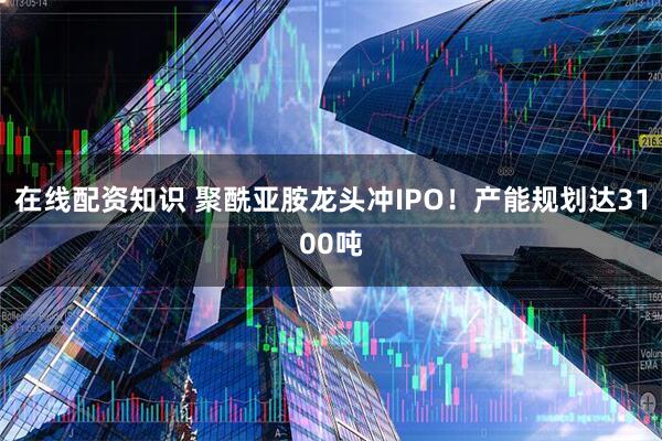 在线配资知识 聚酰亚胺龙头冲IPO！产能规划达3100吨