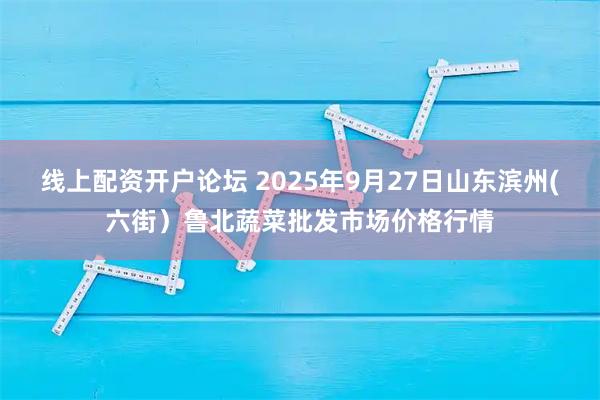 线上配资开户论坛 2025年9月27日山东滨州(六街)鲁北蔬菜批发市场价格行情